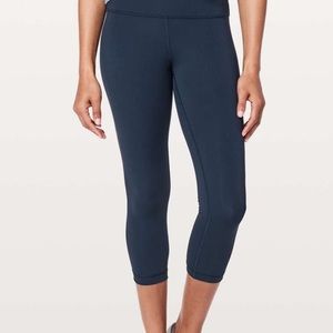 Lululemon Wunder Under High-Rise 21” Crop - Navy